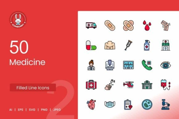 50 Medicine Filled Line Icons: A Designer's Real-World Embroidery Review