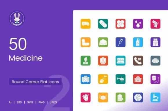 50 Medicine Icons: A Designer's Review for Embroidered Projects