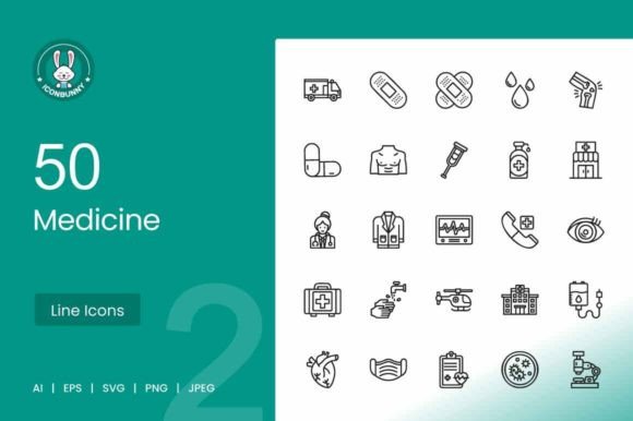 A Designer's Honest Look at the 50 Medicine Line Icons for Embroidery