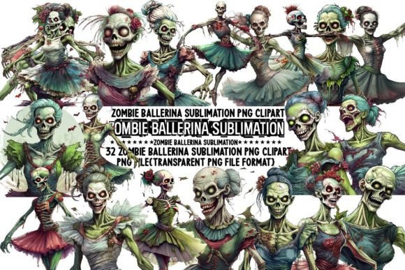 A Designer's Look at the Zombie Ballerina Sublimation Bundle