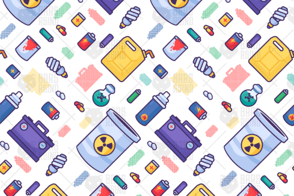 A Designer's Take on the Hazardous Waste Seamless Pattern