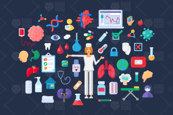 A Designer's Take on the Medical Solid Symbols Embroidery Set