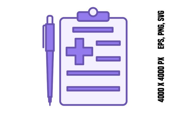 A Medical Report Icon Design for Modern Embroidery Projects