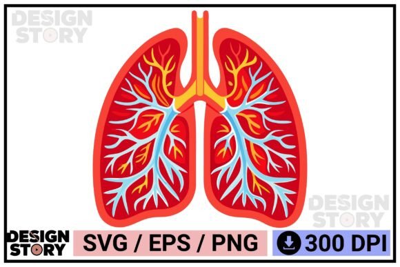 A Modern Anatomical Lung Design for Your Next Embroidery Project