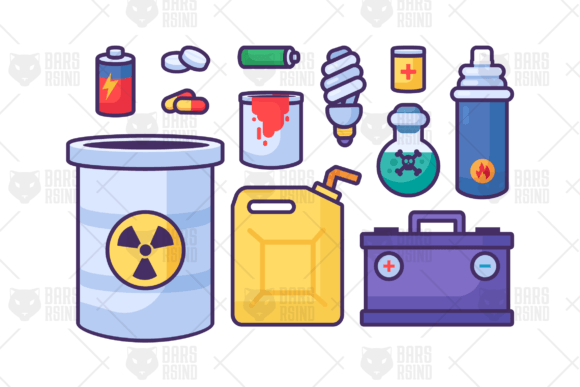 Hazardous Waste Symbols as Clever, Crafty Embroidered Graphics