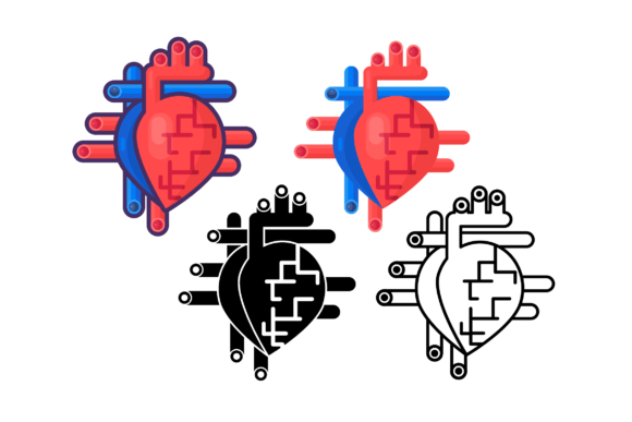 Heart Illustrations for Embroidered Projects