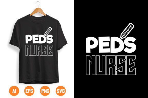 PEDS NURSE: A Warm and Professional Embroidery Design